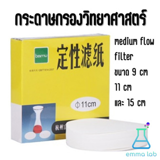 กระดาษกรอง กระดาษกรองสำหรับห้องวิทยาศาสตร์ ขนาด 9 cm 11 cm และ 15 cm อุปกรณ์การเรียน อุปกรณ์ห้องวิทยาศาสตร์