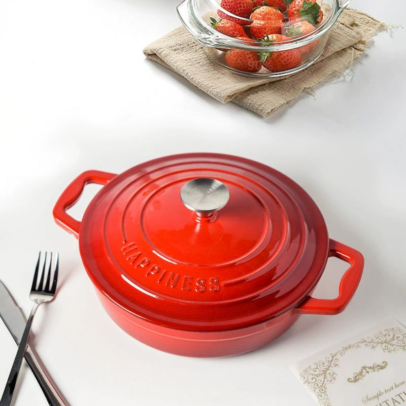 little-happiness-23cm-enamel-pot-cast-iron-pot-braised-and-baked-pot-household-multifunctional-stewed-pot-seafood-po