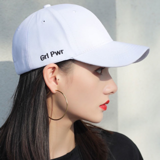 หมวกแก็ป Grl Pwr (มี 2สี) หมวกผู้ชายผู้หญิงเวอร์ชั่นเกาหลี
