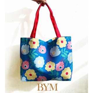 BYM canvas tote bag ราคาพิเศษ กระเป๋าผ้าแคนวาสพิมพ์ลาย