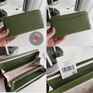 Kate Spade Leila Large Continental Wallet in Kelp Forest💚💚แท้💯