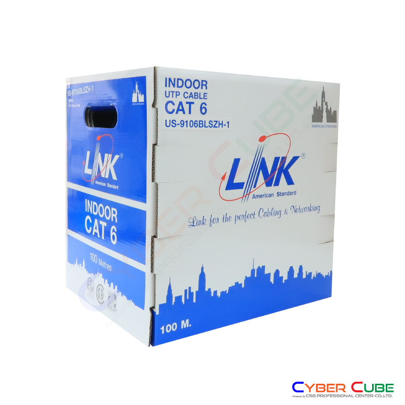 link-us-9106blszh-1-cat-6-utp-250-mhz-w-cross-filler-23-awg-lszh-blue-100-m-pull-box-สายแลน-cat-6-utp-ภายในอาคาร