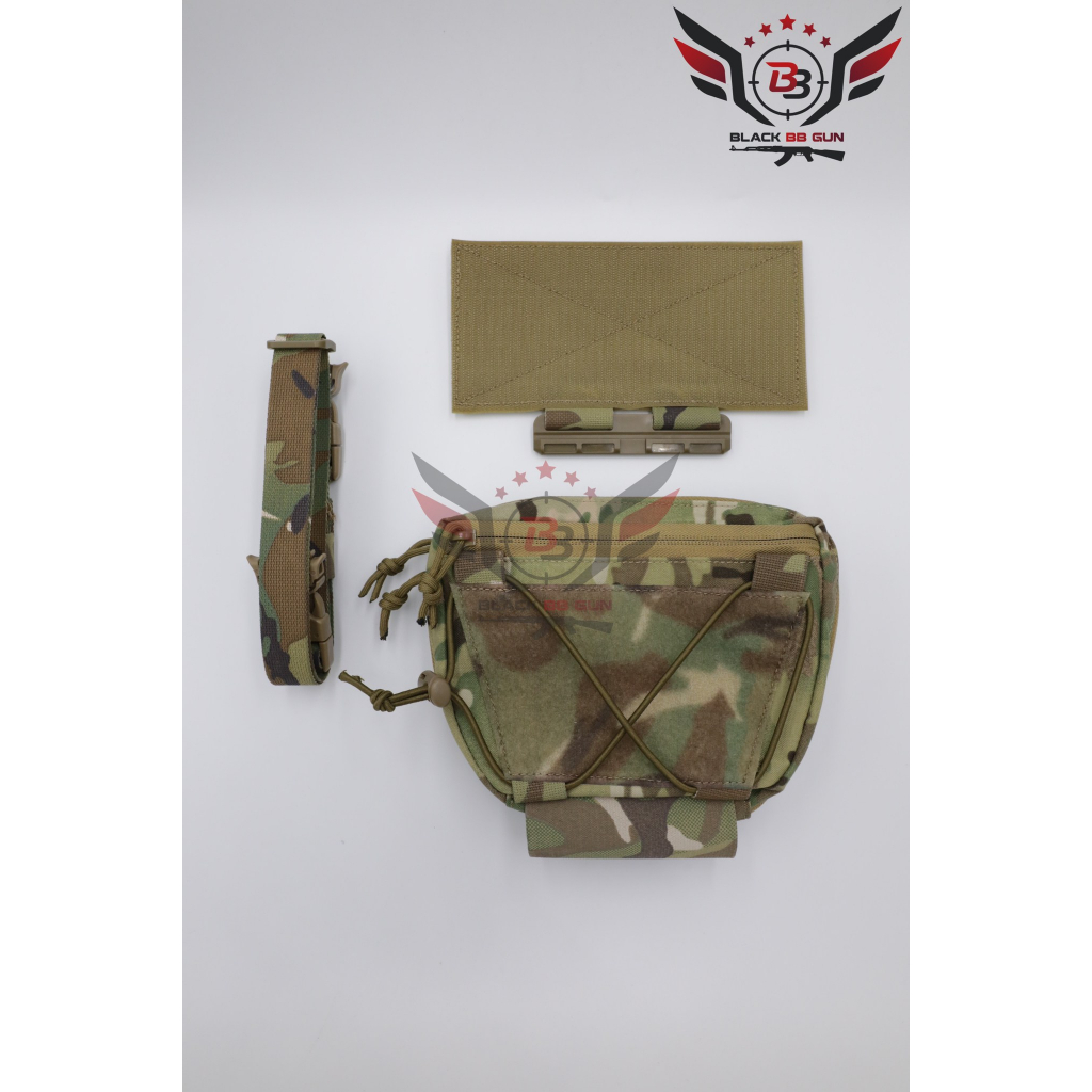 กระเป๋าจิงโจ้ติดเสื้อเวสแบบปลดไว-ทรงสามเหลี่ยม-tactical-drop-pouch-tactical-action-pouch-คุณสมบัติ-1-กระเป๋าอเ
