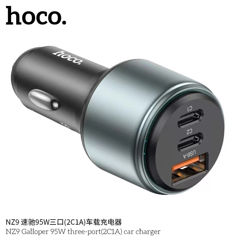 hoco-รุ่น-nz9-car-charger-หัวชาร์จในรถยนต์-95w-3port-2type-c-1usb-ที่ชาร์จในรถยนต์-ชาร์จเร็ว-ของแท้พร้อมส่ง-220466