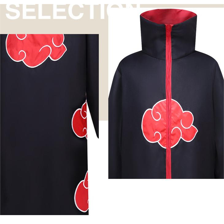 อะนิเมะนารูโตะ-akatsuki-เมฆพิมพ์-kimono-คอสเพลย์เครื่องแต่งกาย-headwear-ผู้หญิงฮาโลวีนผู้ชายคอสเพลย์เครื่องแต่งกาย