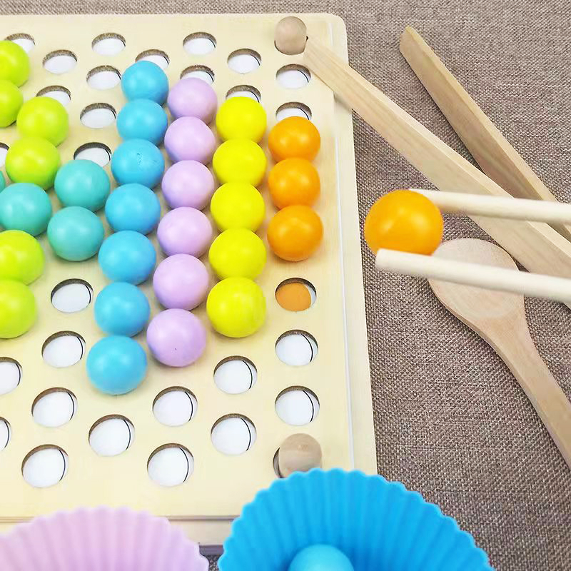 ของเล่นไม้เสริมพัฒนาการเด็ก-แยกสีลูกปัด-แยกสี-มอนเตสซอรี่-ของเล่นคณิตศาสตร์-นับเลข-เด็ก-ของเล่นเสริมพัฒนาการ-ฝึกคีบ