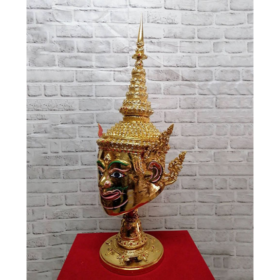 หัวโขน-รามเกียรติ์-ramayana-ban-ruk-lakshmana-head-statue-พระลักษณ์-1-1-wearable