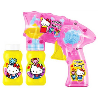 (ฉลอง 5.5 ลดเหลือ 85 บาท!!) ปืนเป่าฟอง Hello Kitty+น้ำยา 2 ขวด มีไฟ 19.5x26 ซม.(ลิขสิทธิ์แท้)