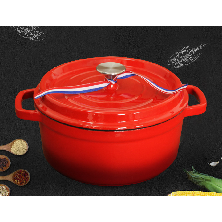 export-cast-iron-pot-enamel-soup-pot-22cm-red-stew-pot-thickened-enamel-stew-pot-universal-induction-cooker