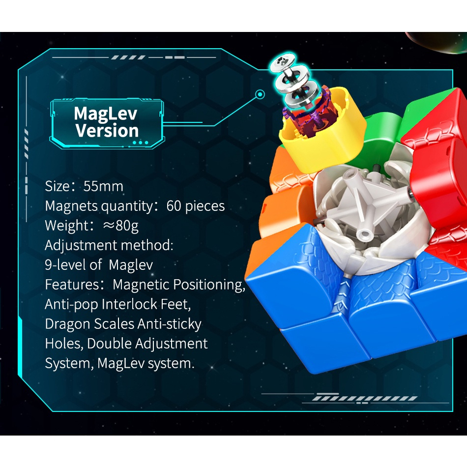 (พร้อมส่ง) YS3M Moyu Huameng Rubik 2023 รูบิคแม่เหล็ก รูบิค 3x3 MagLev