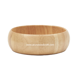 ชามไม้ยางพารากลม DIA 5.5”- 6" x H 2" l RUBBER WOOD ROUND BOWL DIA 6" x H 2"