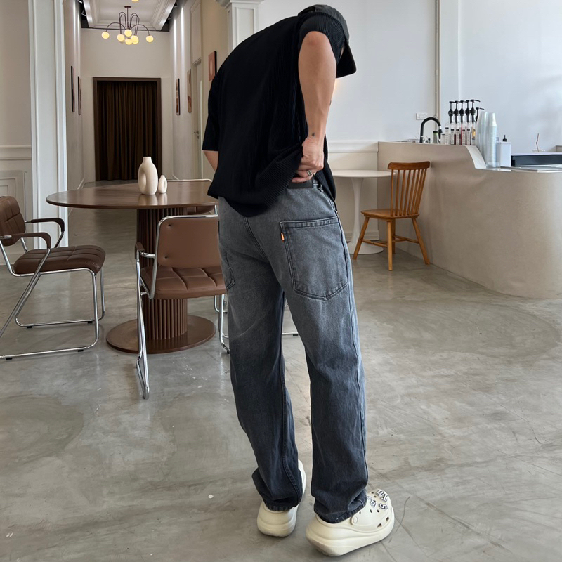 ภาพหน้าปกสินค้าLoosefit jeans กางเกงยีนส์ขากระบอก dumbdenim01