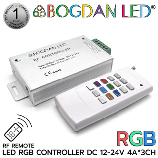 LED RGB Controller RF-Remote 15Key 12-24VDC 4A/CH ยี่ห้อ BOGDAN LED ใช้ควบคุม LED แสงสีให้สว่างหรือเปลี่ยนสีได้