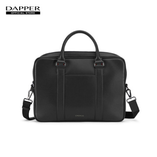 DAPPER กระเป๋าเอกสาร Black Briefcase with Diagonal Stripe สีดำ (BM3B2/1097R2)