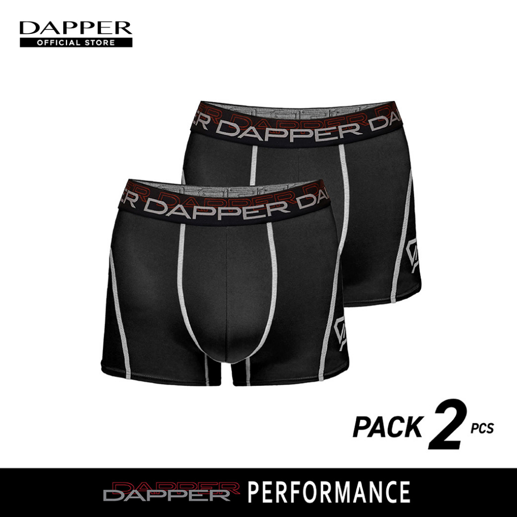 dapper-กางเกงชั้นในชาย-dapper-performance-ทรง-boxer-briefs-สีดำ-ub2b1008e-pack-2-ชิ้น