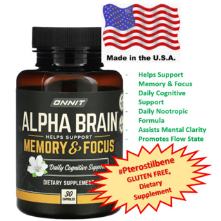 Onnit, Alpha Brain, Memory &amp; Focus, 30 Capsules