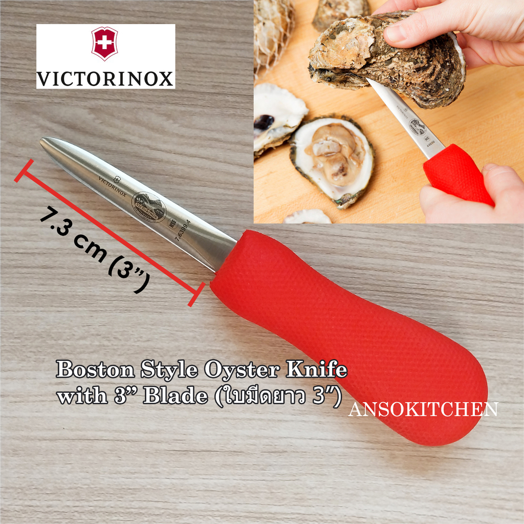 Victorinox Swiss Army Boston Style Oyster Knife w/ 3" Blade มีดหอย
