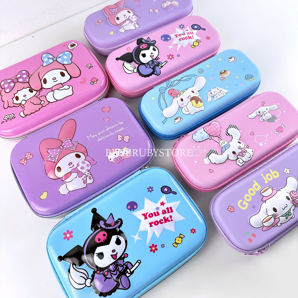 พร้อมส่ง-กระเป๋าดินสอ-sanrio-3d-กล่องดินสอ-ลายการ์ตูน-น่ารัก-คุโรมิ-มายเม-ชินนาม่อน-pencil-case-bluerubystore