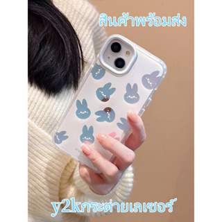 🖤ส่งจากไทยใน24ชม.🖤เคสไอโฟน 14 13 12 11 Pro Max เคส iPhone 11 กระต่าย  พกง่ายๆ เคสเลเซอร การป้องกันการตก Case