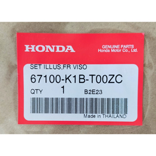 67100-K1B-T00ZC ชุดแผ่นปิดด้านหน้า (WL) (#15-#20) Honda แท้ศูนย์