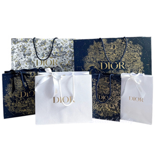 แท้💯 ถุงกระดาษ Dior + โบว์ สีขาว จากห้างเซ็นทรัล