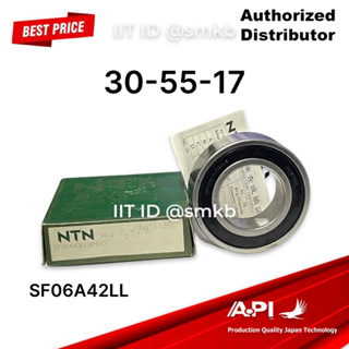 NTN SF 06A42 LLBP5V2 Angular contact ball bearings. Single row, single thrust (contact angle < 45) ขนาด 30X55X17 mm. รอบ