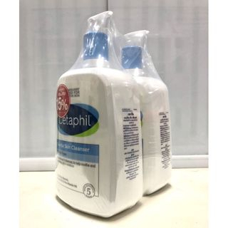 cetaphil-gentle-skin-cleanser-แพ๊คคู่-ขวดละ-1000-มล-หัวปั๊ม-ผลิตภัณฑ์ทำความสะอาดผิวหน้าและผิวกายสูตรอ่อนโยน