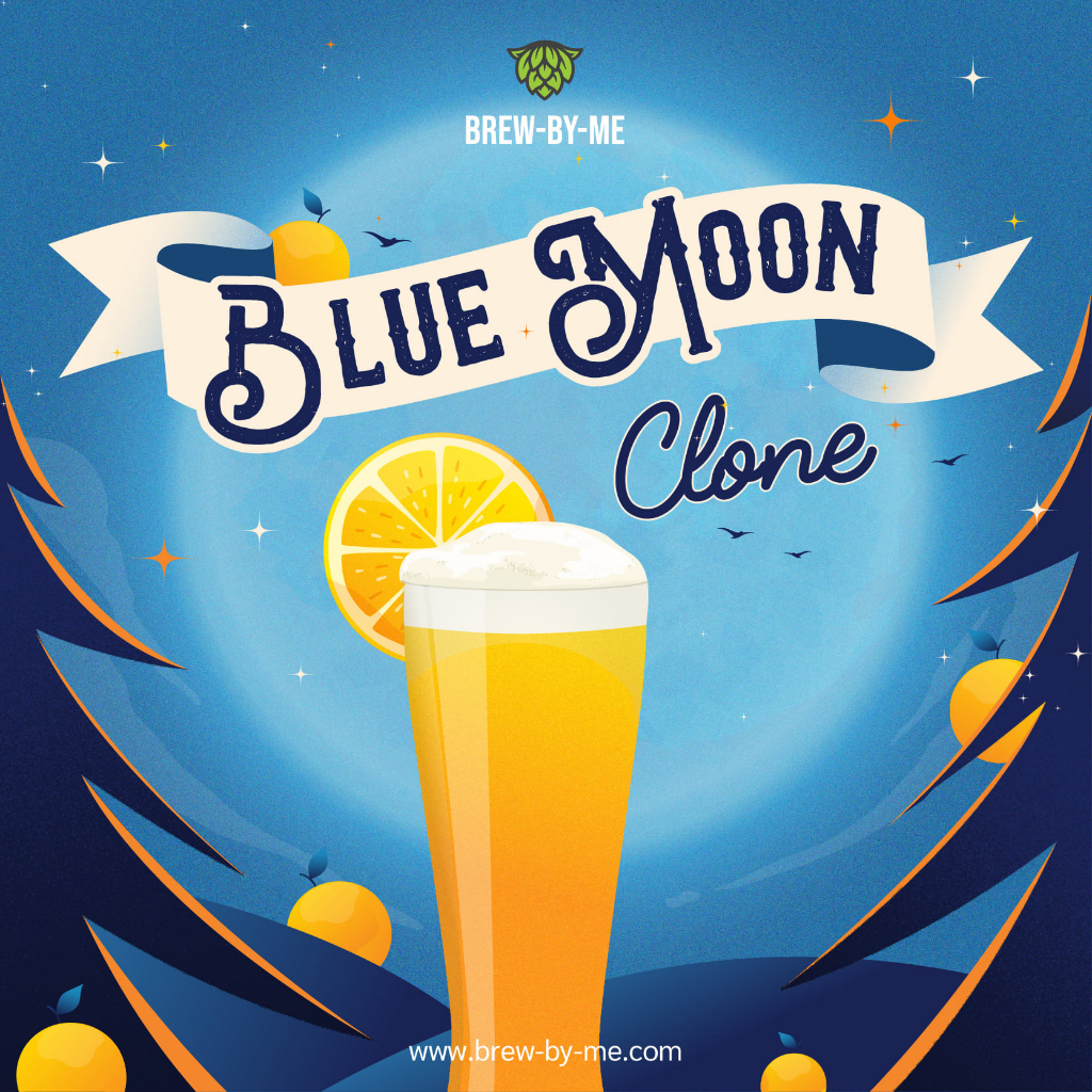 ภาพหน้าปกสินค้าชุดวัตถุดิบทำเบียร์ Blue Moon ขนาด 2.5 (9.4 ลิตร) และ 5 แกลลอน (18.9 ลิตร) Beer Kit