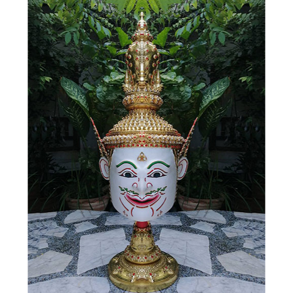 หัวโขน-รามเกียรติ์-ramayana-ban-ruk-brahma-head-statue-พระพรหม-1-1-wearable