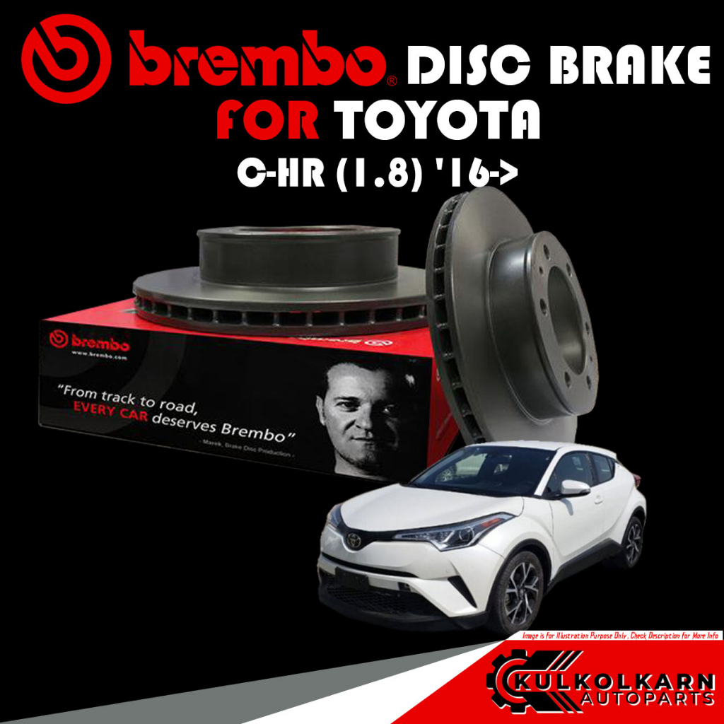 จานเบรก BREMBO TOYOTA C-HR (1.8) 16-> (09 D417 11)(08 D418 11) | Shopee ...