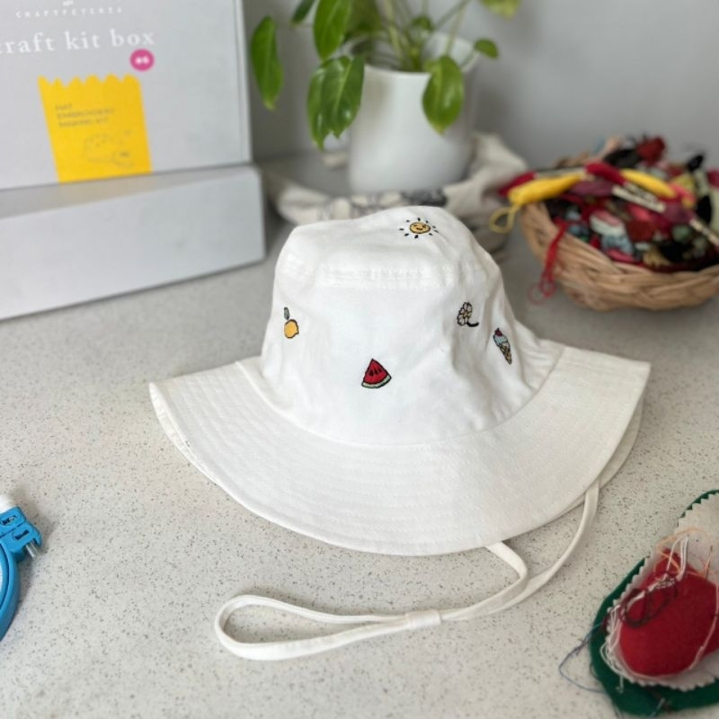 ชุดปักหมวก-ลาย-pattern-ปักเต็มใบ-hat-embroidery-kit