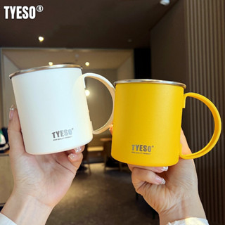 แก้วกาแฟหูจับ น่ารักสะดวกพกพาง่าย TYESO เก็บอุณหภูมิได้นาน 6-12 ชั่วโมง ทำจากสแตนเลสอย่างดี ขนาด 473 ml ใช้งานง่าย