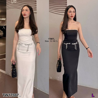 TW17987 Maxi Dress เดรสยาวเรียบหรูแพงสุดๆ