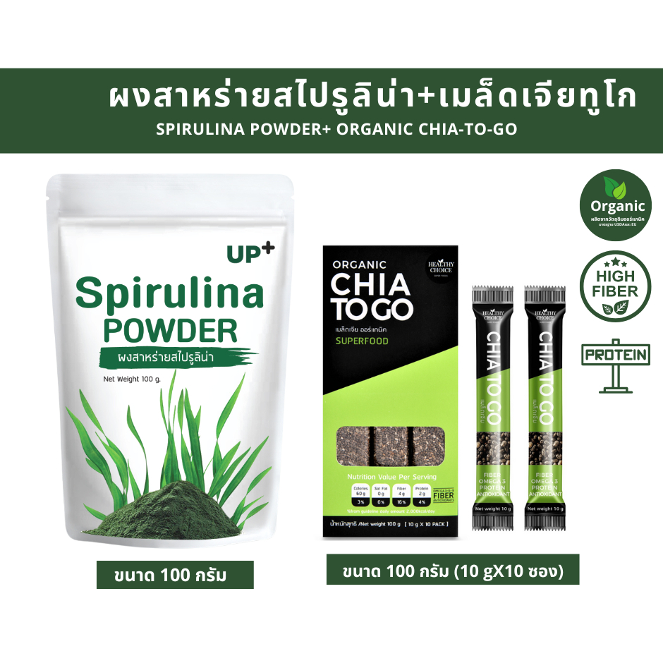 ชุดผงสาหร่าย100gและเมล็ดเจียทูโก-chia-to-go-100g