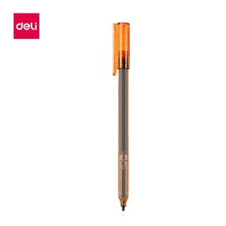 Deli ปากกาหัวเข็ม ปากกาโรลเลอร์ ปากกาเจล หมึกเจลสีดำ แห้งไว เขียนลื่น คมชัด เครื่องเขียนสำหรับนักเรียน Roller Pen