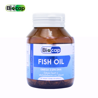 Fish Oil x 1 ขวด ไบโอแคป น้ำมันปลา โอเมก้า 3 Fish Oil Omega 3 อีพีเอ ดีเอชเอ EPA DHA Biocap