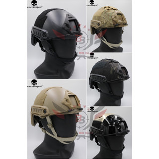 หมวก Fast ยี่ห้อ Emerson รุ่น ปรับท้ายทอยได้ (หมวกฟาส) (Fast Helmet MH type)  ● น้ำหนัก : 589 กรัม ● ขนาด : กว้าง 27.5cm