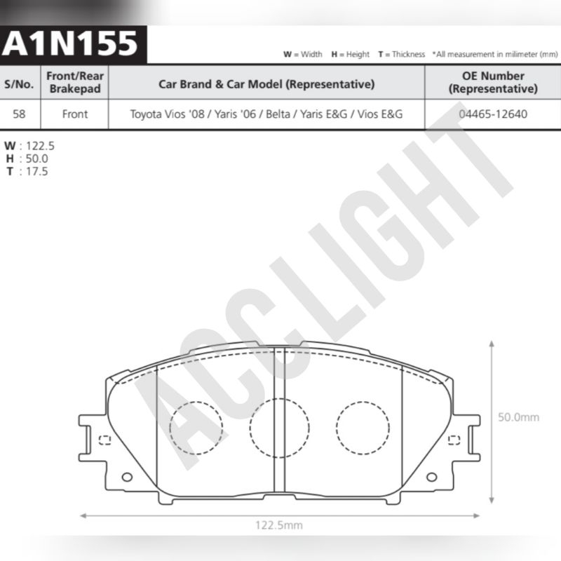 ผ้าเบรค-ยี่ห้อ-advics-รุ่น-vios-yaris-วีออส-ยาริส-ปี-2006-2012