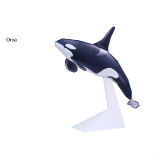 โมเดลกระดาษ 3D : วาฬเพชฌฆาต กระดาษโฟโต้เนื้อด้าน  กันละอองน้ำ ขนาด A4 220g.
