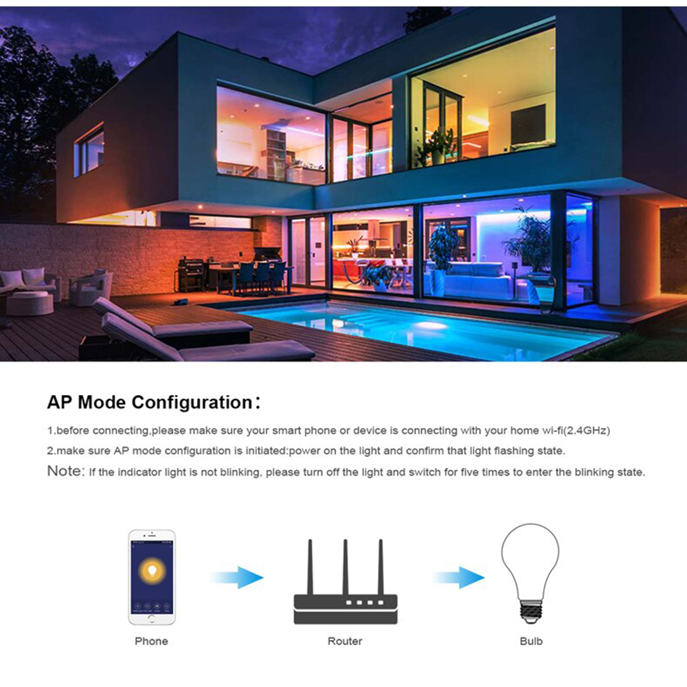แพ็คคู่-tuya-wifi-smart-light-bulb-rgb-cct-e27-10w-หลอดไฟอัจฉริยะ-ปรับสีได้-16-ล้านสี-หรี่ไฟได้-ปรับระดับความสว่างได้