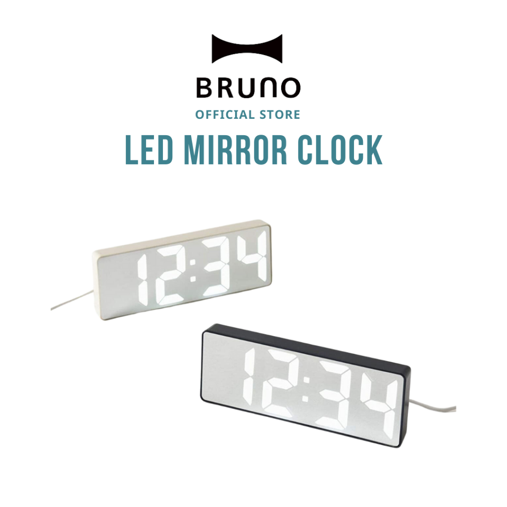 bruno-led-mirror-clock-bca025-นาฬิกาตั้งโต๊ะดิจิทัล-led-นาฬิกาปลุก