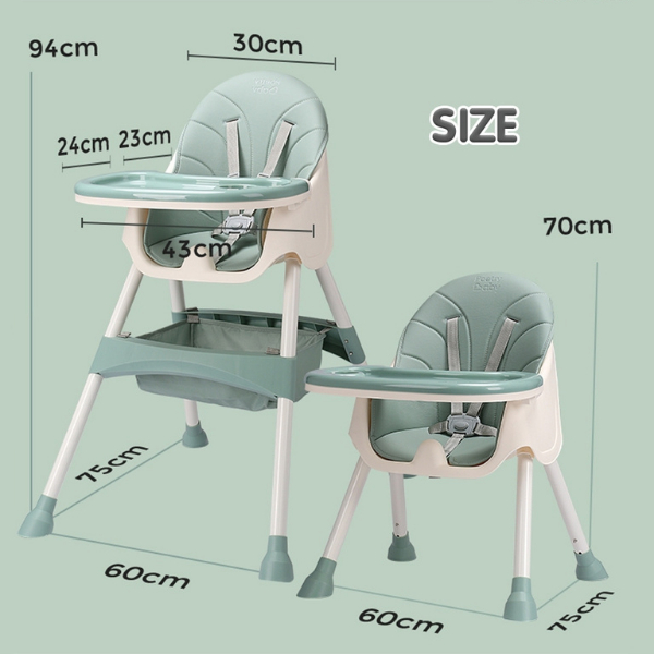 เก้าอี้ทานข้าวเด็ก-2in1-มีครบชุด-ถาดรองอาหาร-ถอดทำความสะอาดได้-เก้าอี้เด็กมีที่เก็บของ-คุณภาพดี-สินค้าดี-ราคาถูก