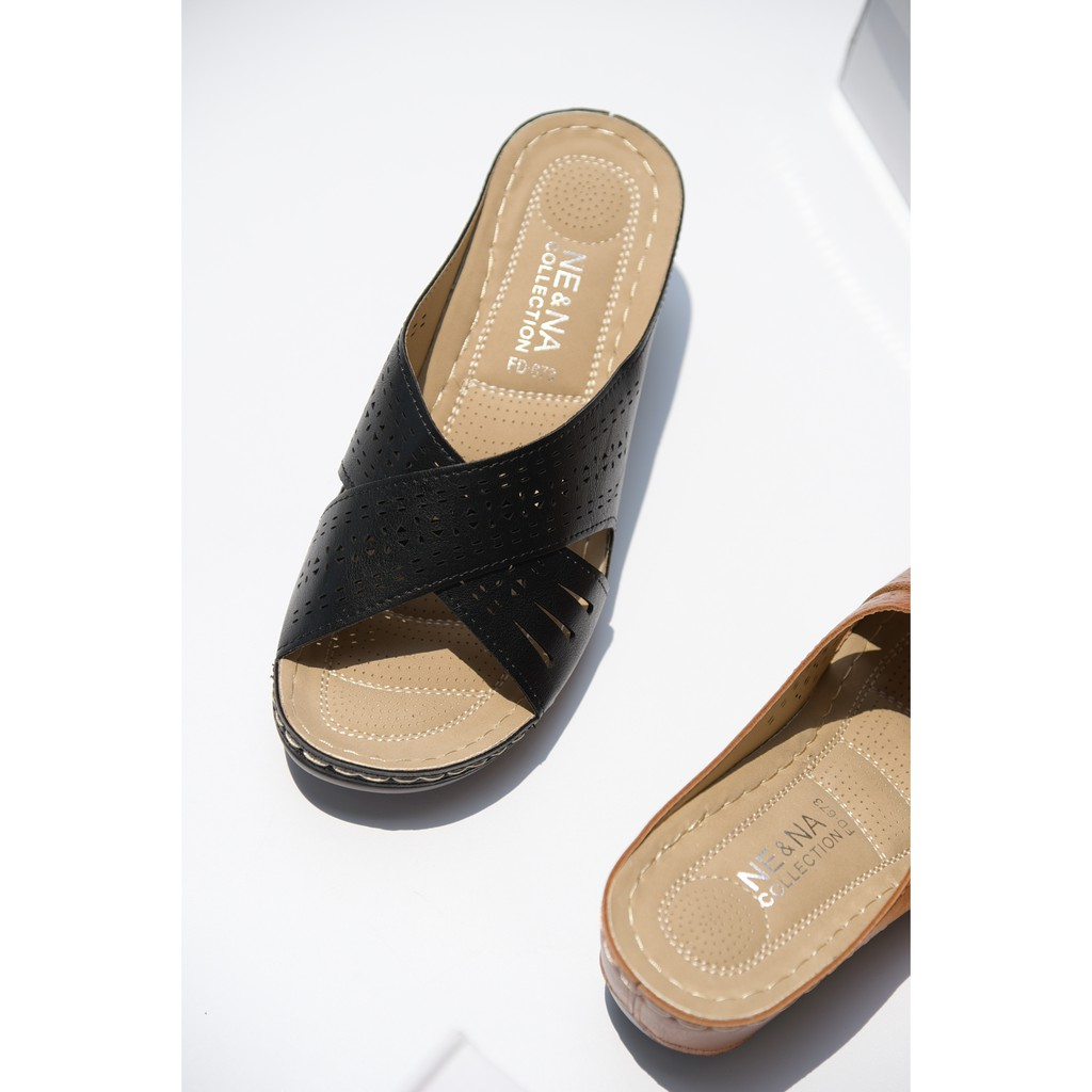 ภาพสินค้ารองเท้าผู้หญิงเเบบเเตะสวมส้นเตารีด No. FD-673 NE&NA Collection Shoes จากร้าน nena_official_store บน Shopee ภาพที่ 6