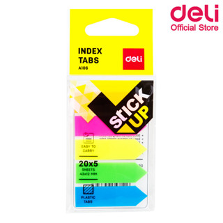 Deli A10602 Sticky Notesg เทปอินเด็กซ์ 5 สี (แพ็ค 1 ชิ้น) กระดาษโน๊ต โพสท์อิท เครื่องเขียน โพสท์อิท อุปกรณ์การเรียน office stationery