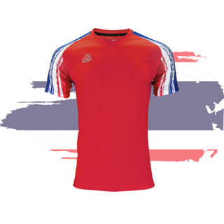 EGO SPORT เสื้อกีฬา EG1018 สีแดง  ลายธงชาติ