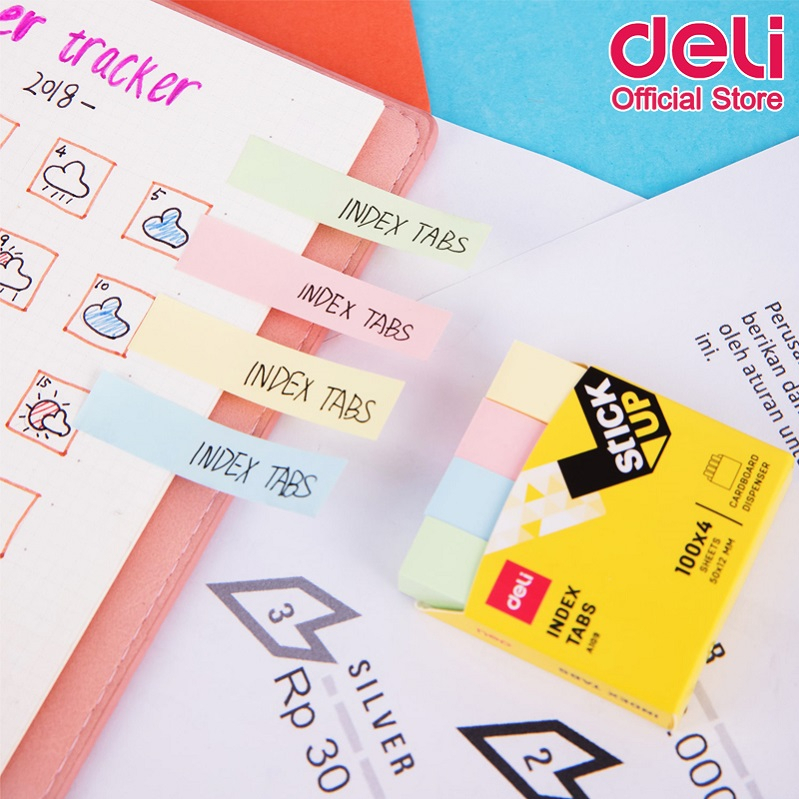 deli-a10902-index-sticker-กระดาษโน๊ต-โพสต์อิทโน๊ต-4-สี-แพ็คกล่อง-24-ชิ้น-กระดาษโน๊ต-อินเด็กซ์-อุปกรณ์สำนักงาน-เครื่องเขียน-โพสท์อิท-กระดาษกาว-กระดาษโพสท์อิท