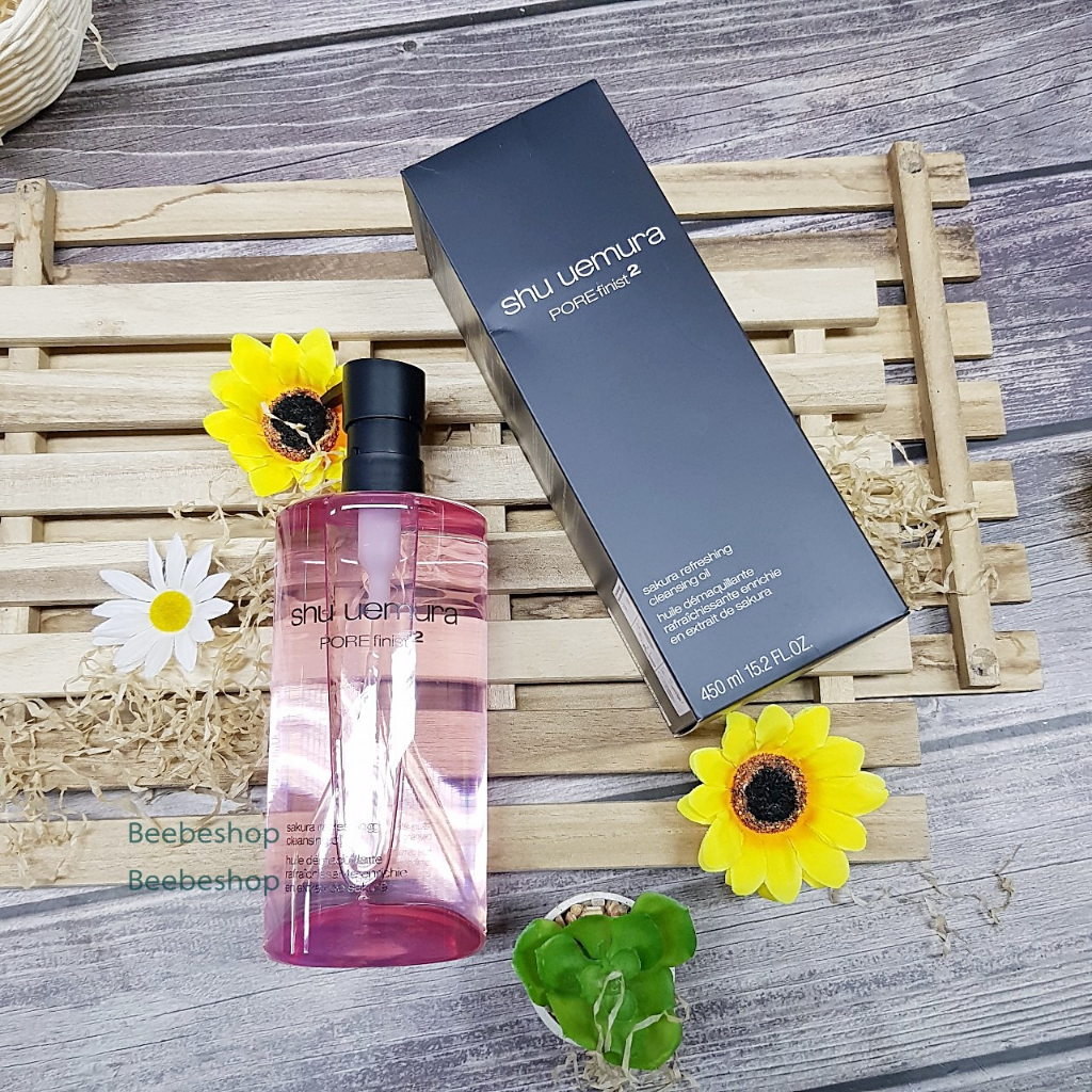 shu-uemura-porefinist-2-sakura-cleansing-oil-450ml-ผลิต-11-2022-คลีนซิ่งออยล์