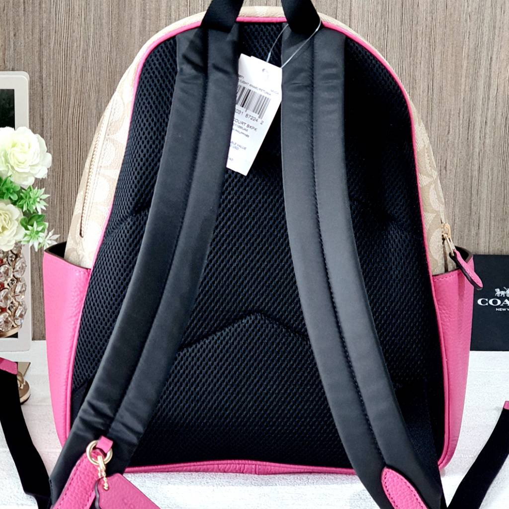 แท้-พร้อมส่ง-เป้กลาง-coach-5671-court-backpack-in-signature-canva