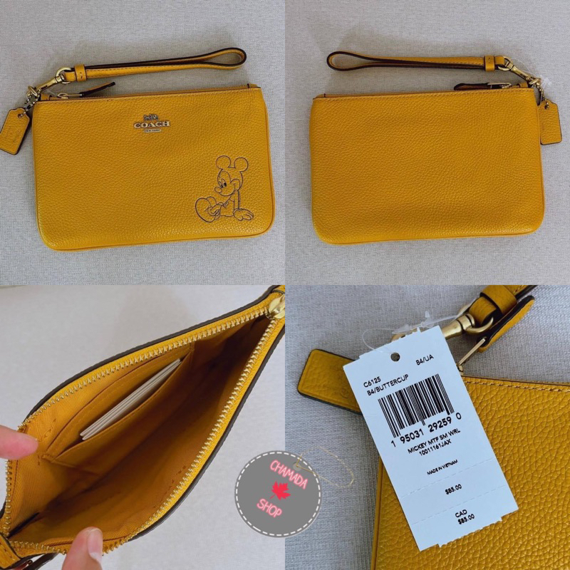 disney-x-coach-small-wristlet-with-mickey-mouse-แท้