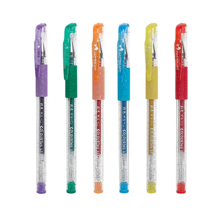 master-art-ปากกาเจลสีกลิตเตอร์-glitter-colouring-gel-pens-1-0mm